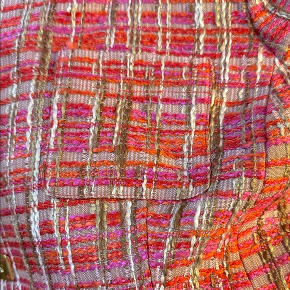 Jones New York Women’s Boucle Jacket Pink Orange Spring Easter Timeless Classic - Picture 10 of 10